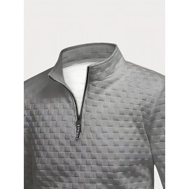Two-Pack Plus Size Men's Full-Zip Jacket, Half-Zip Front, Elastic Zipper, Half-Zip Casual Coat, Suitable for Gym, Office, Daily Wear - Dark Gray/Black-Dark Gray/Light Gray-Dark Gray/White-Black/White-Black/Light Gray-Light Gray/White Men's Wear 